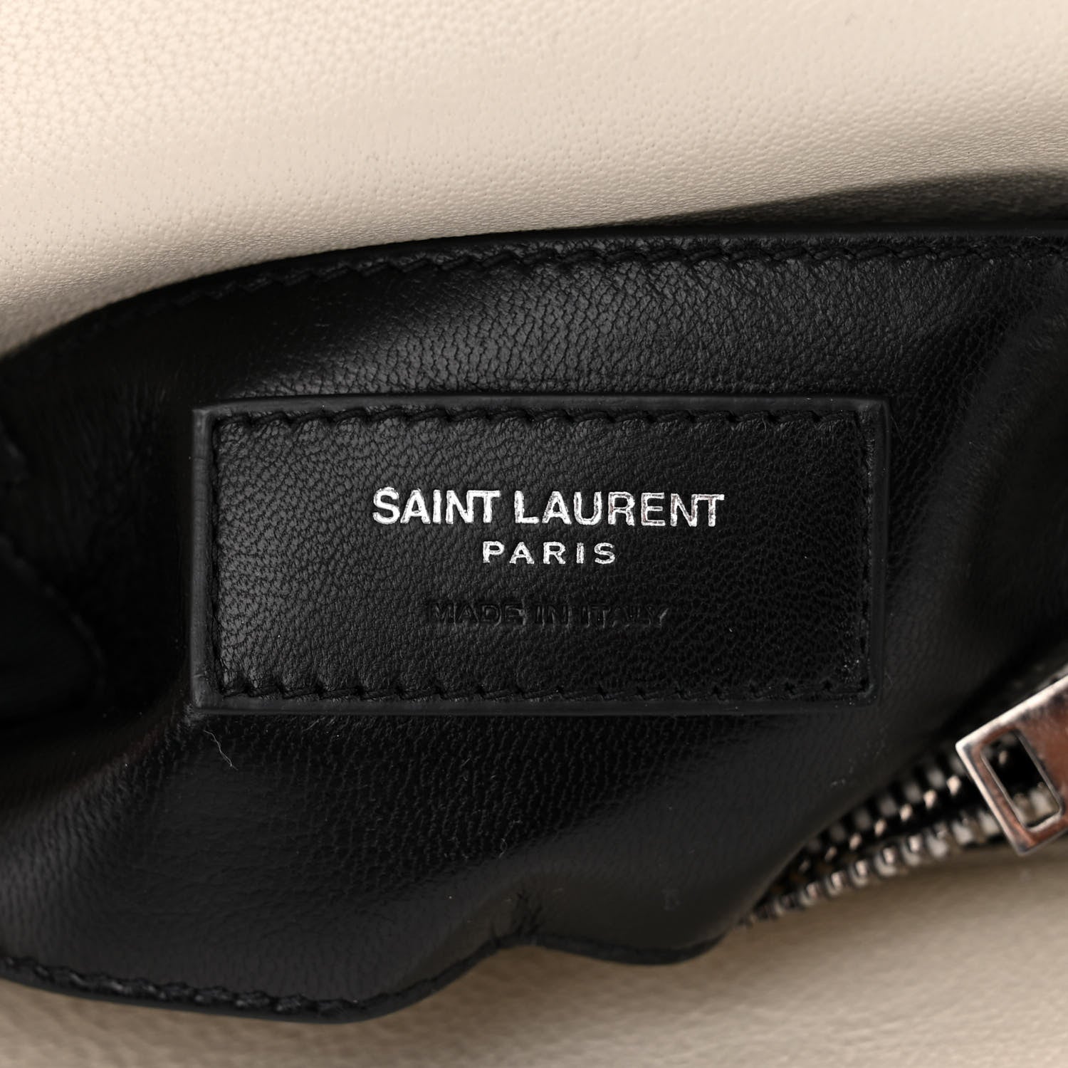 Saint Laurent Sheepskin Matelasse Chevron Monogram Medium College Bag Dove White 6 of 11