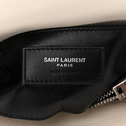 Saint Laurent Sheepskin Matelasse Chevron Monogram Medium College Bag Dove White 6 of 11