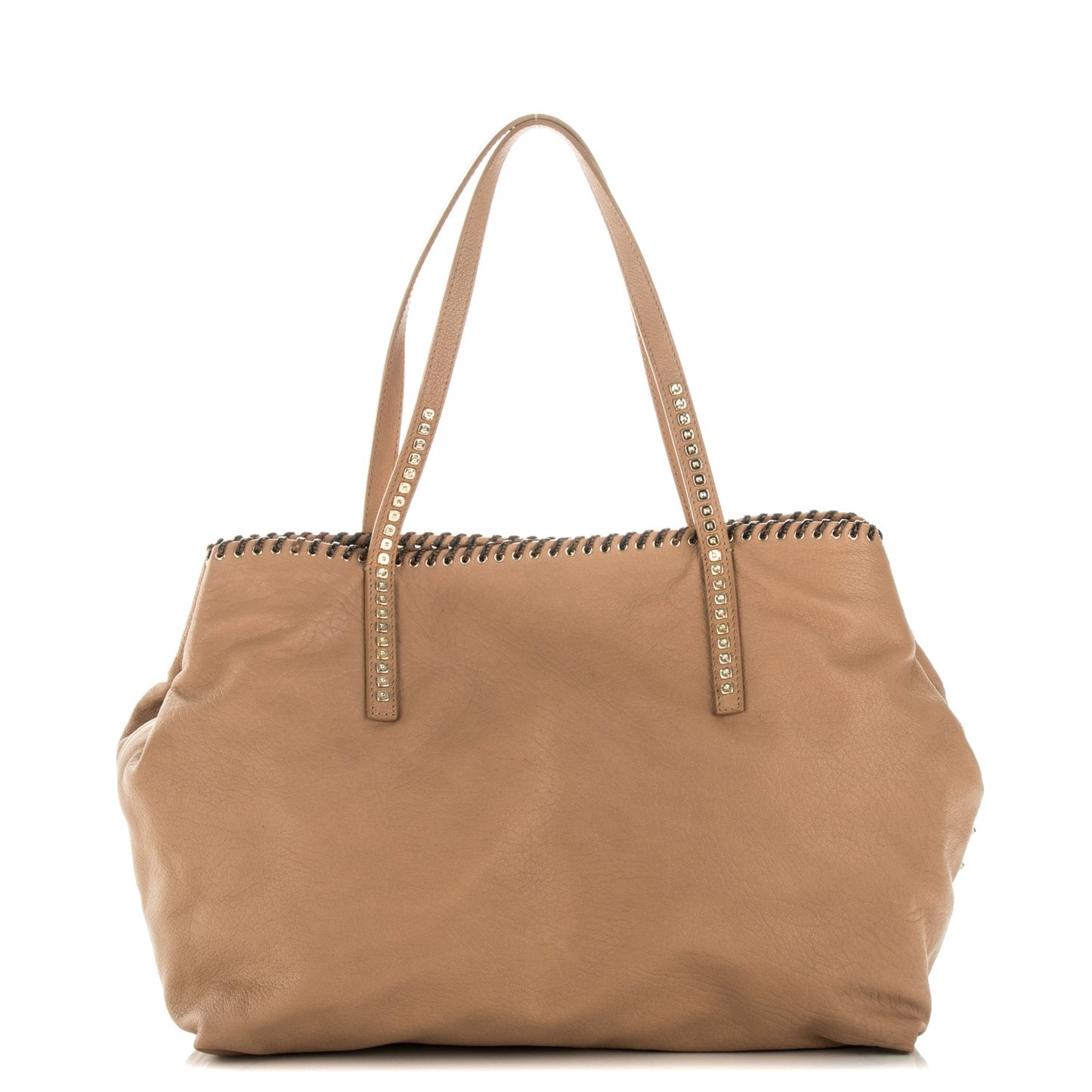 Grainy Sheepskin Scarlet L Tote Beige