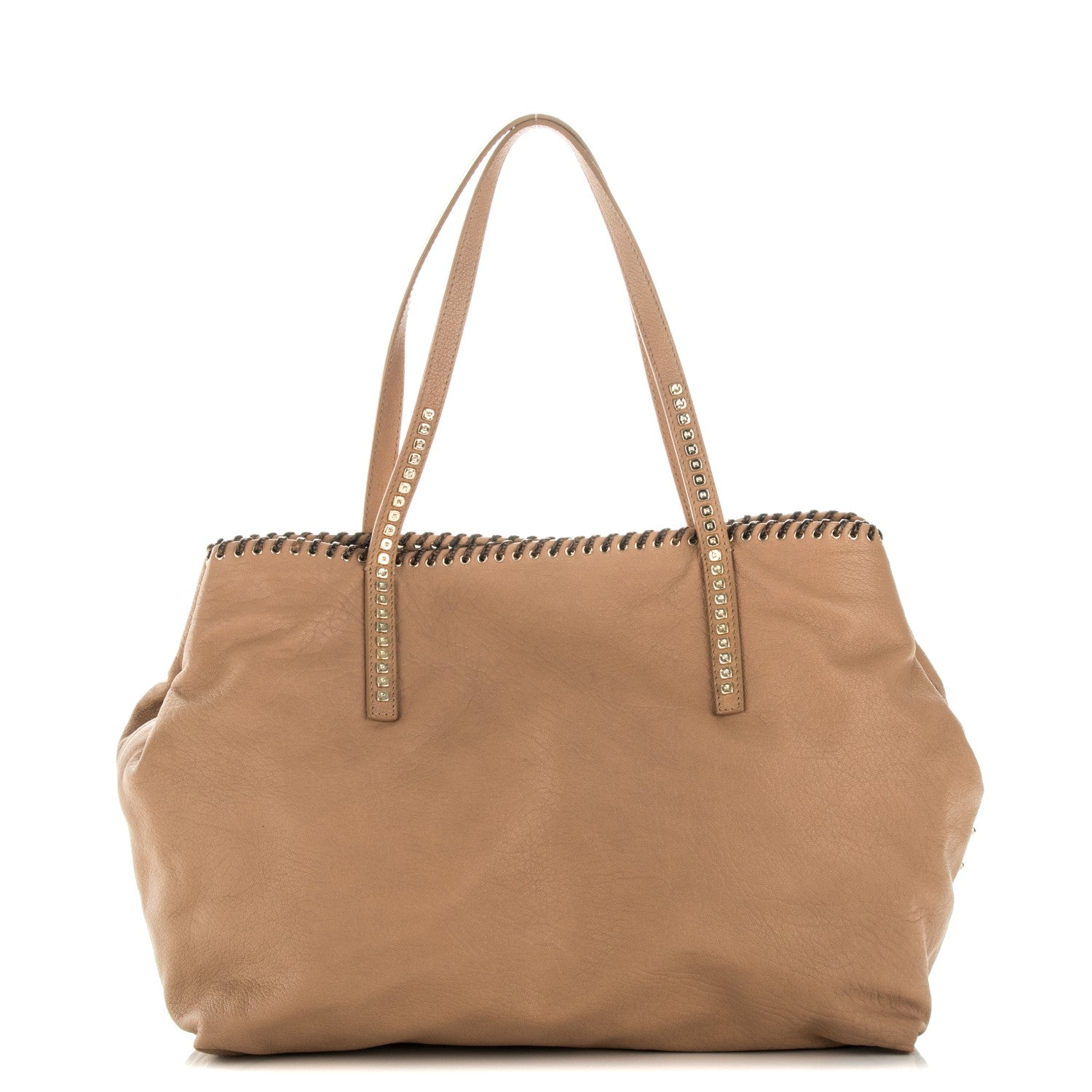 Jimmy Choo Grainy Sheepskin Scarlet L Tote Beige 1 of 6