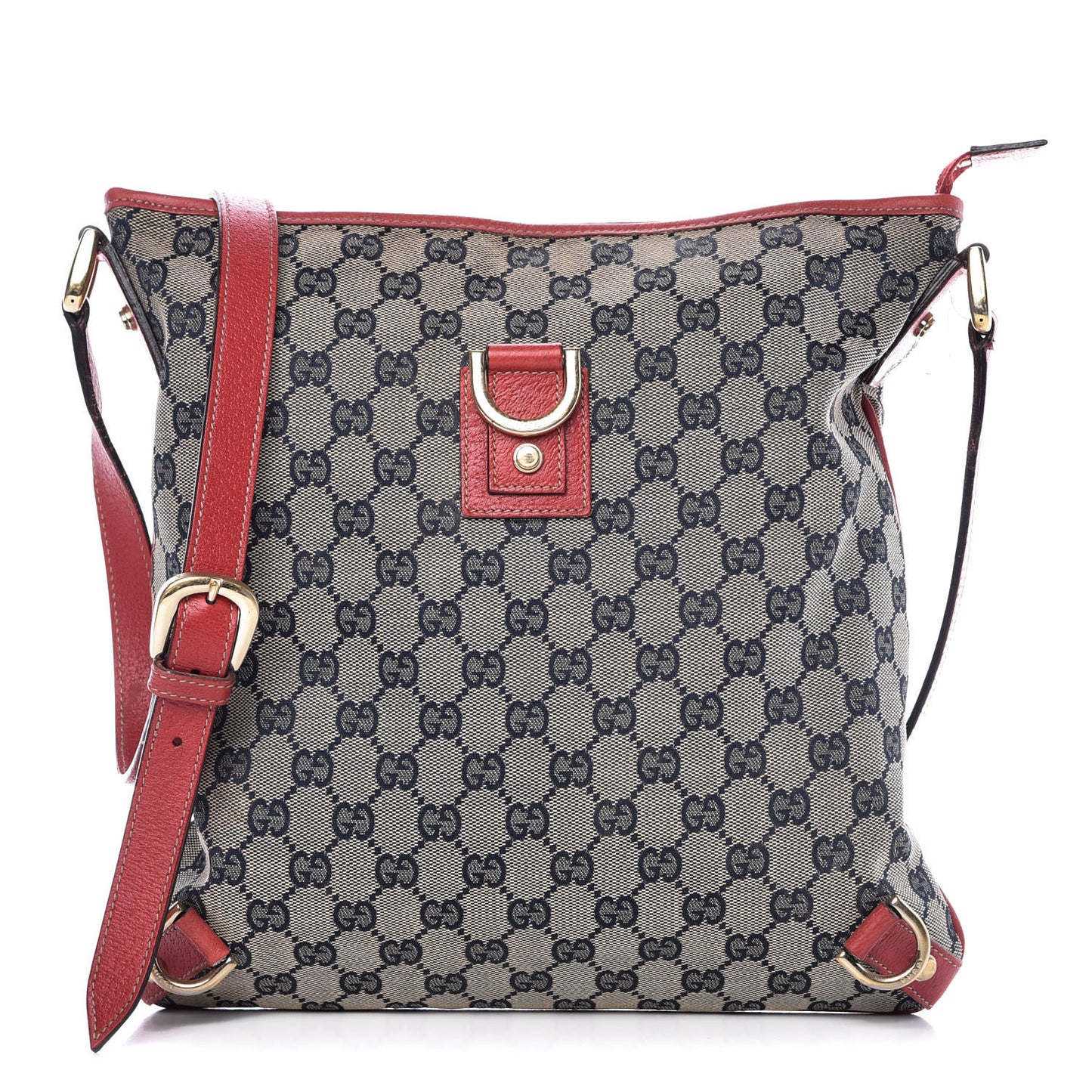 Monogram Abbey Messenger Bag Navy Red