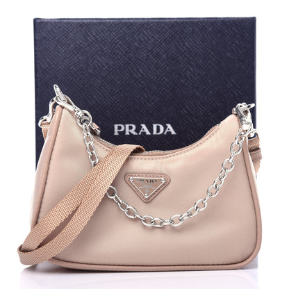Prada Tessuto Nylon Saffiano Mini Re-Edition 2000 Shoulder Bag Cammeo 11 of 12