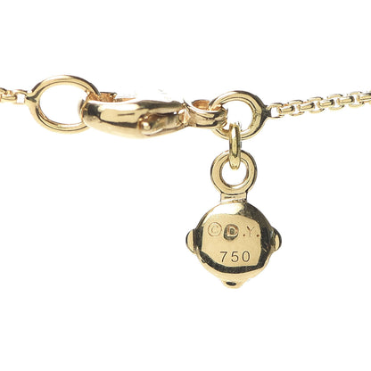 David Yurman 18K Yellow Gold Diamond 16mm Stax Pendant Necklace 4 of 5