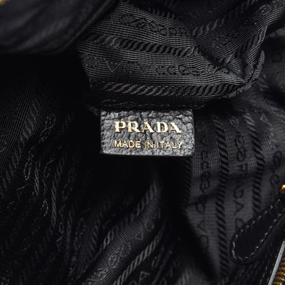 Prada Nappa Antique Shoulder Bag Black 7 of 9
