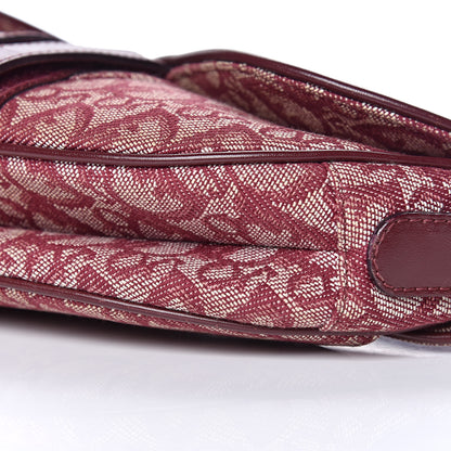 Christian Dior Monogram Saddle Bag Burgundy 15 of 16