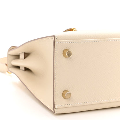 Hermes Epsom Kelly Sellier 25 Craie 9 of 11