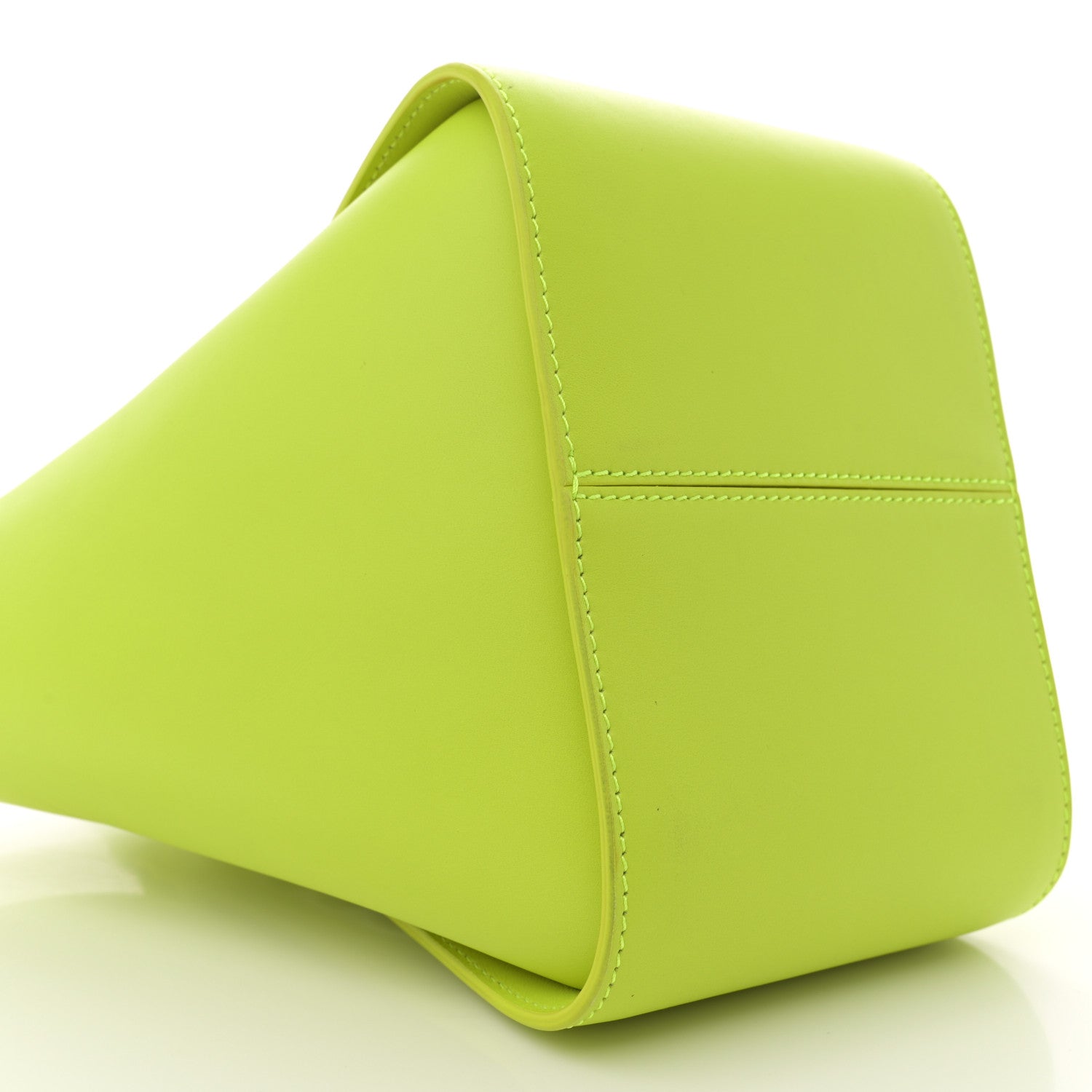 MCM Calfskin Mini Mode Travia Tote Acid Green 9 of 11