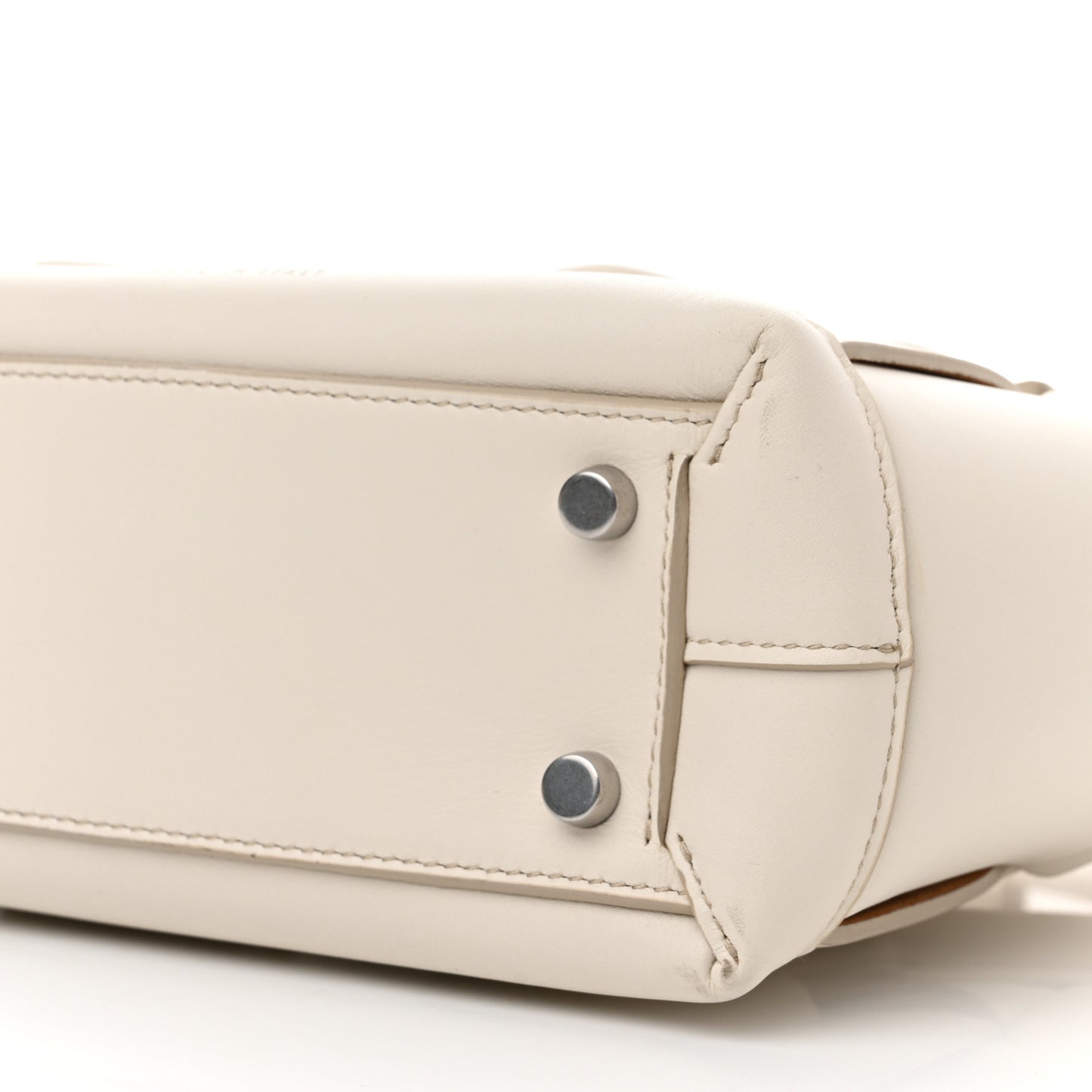 French Calfskin Maxi Intrecciato Mini Arco Bianco
