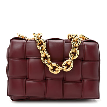 Bottega Veneta Lambskin Maxi Intreccio Padded Chain Cassette Crossbody Bag  Barolo 1 of 9