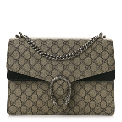 Gucci GG Supreme Monogram Medium Dionysus Shoulder Bag Black 1 of 14