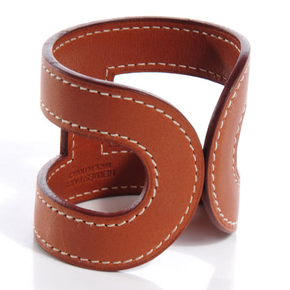 Hermes Barenia Calfskin Ano Cuff Fauve 3 of 6