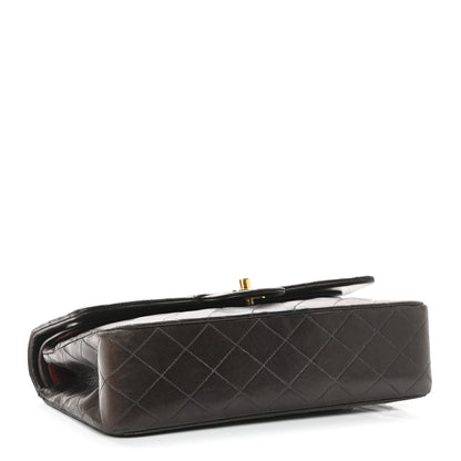 Chanel Lambskin Quilted Medium Double Flap Dark Brown 4 of 14