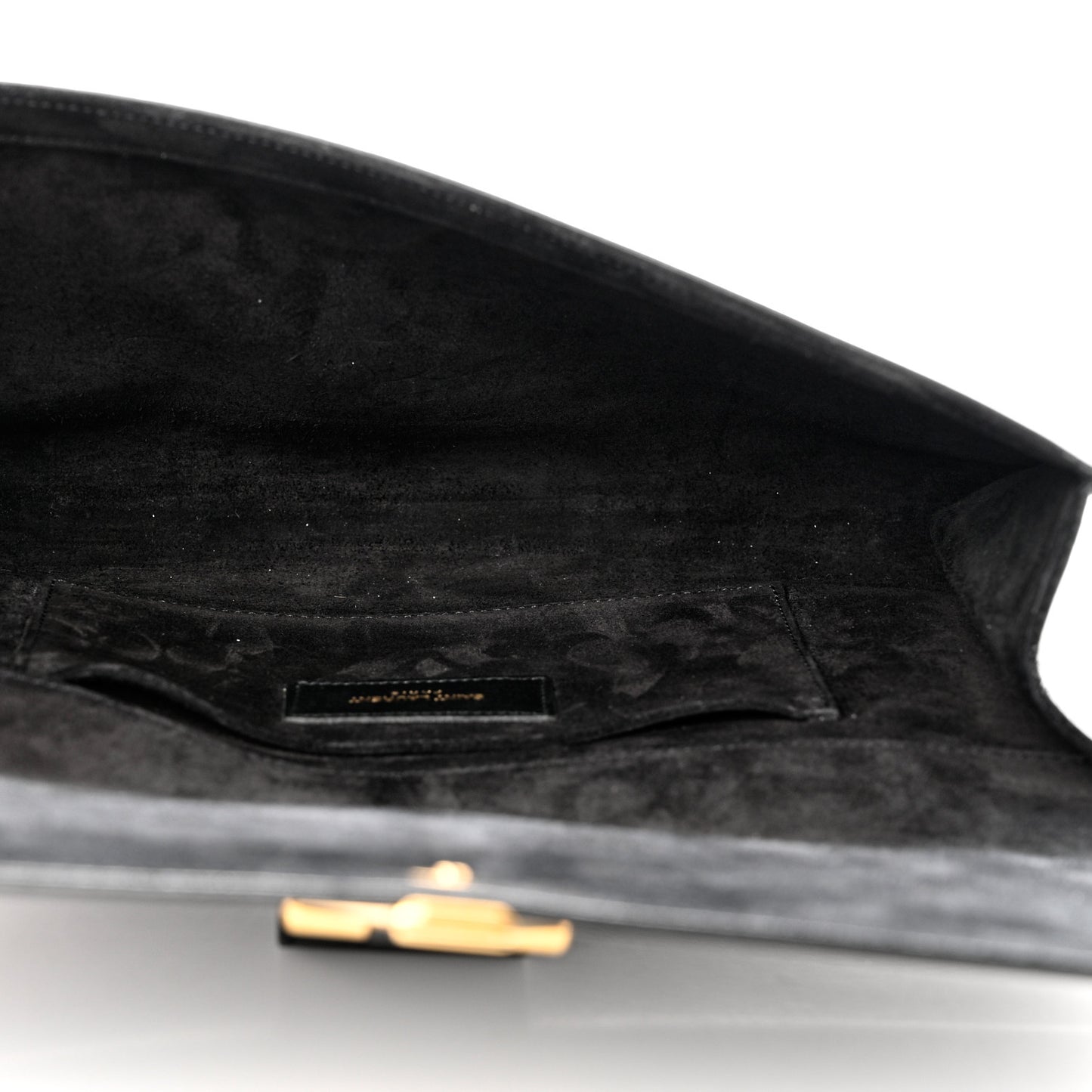 Calfskin Classic Y Ligne Clutch Black
