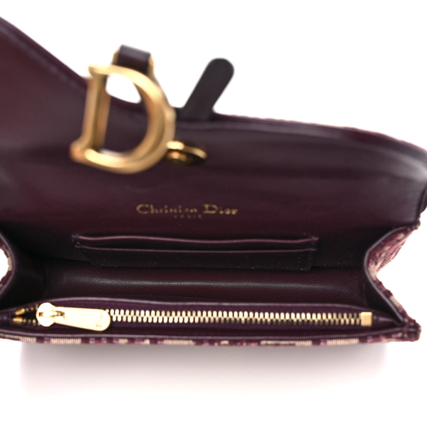 Oblique Saddle Belt Bag Bordeaux