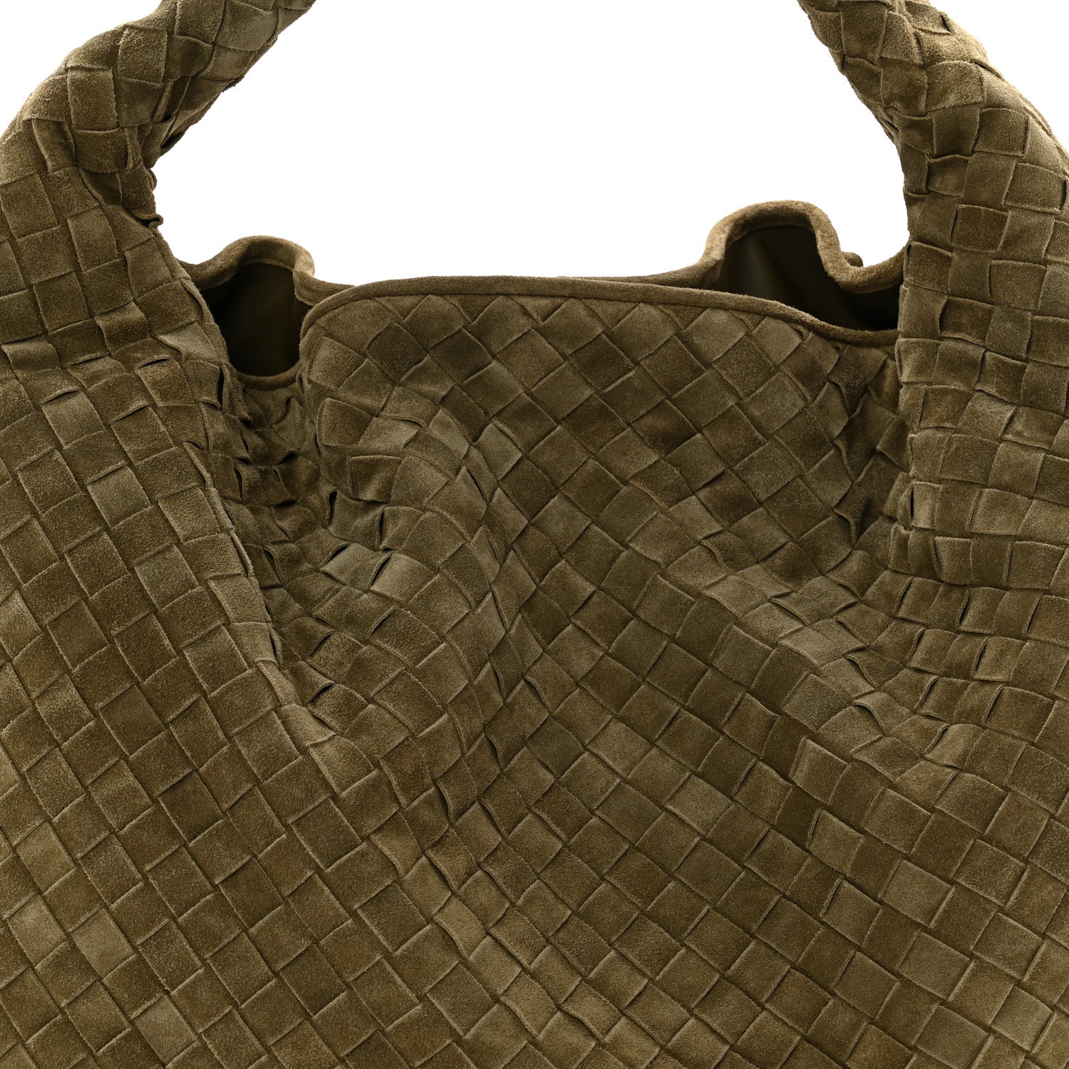 Bottega Veneta Suede Intrecciato Large Hop Mud 8 of 10