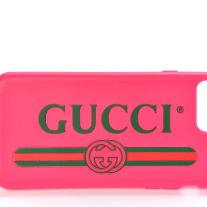 Gucci Rubber Print iPhone 7/8 Plus Case Pink 7 of 7