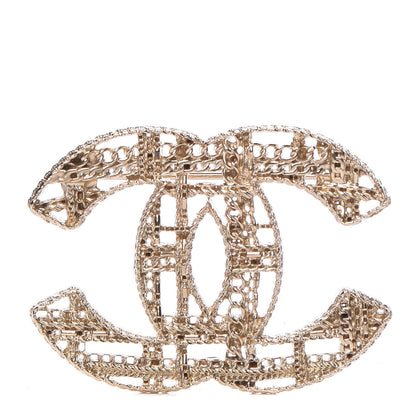 Chanel Chain CC Brooch Pin Light Gold 1 of 6