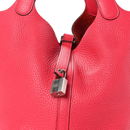 Hermes Taurillon Clemence Picotin Lock 22 MM Rose Extreme 8 of 12