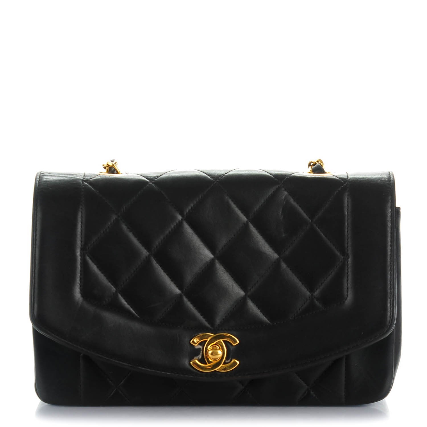 Chanel Lambskin Quilted Small Single Flap Black 1 of 10