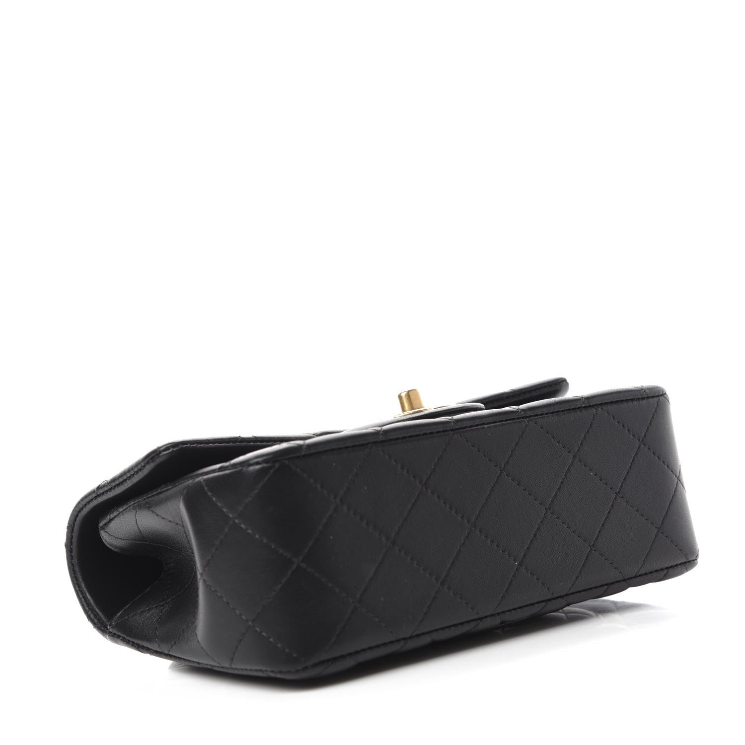 Chanel Lambskin Quilted Mini Top Handle Rectangular Flap Black 4 of 11