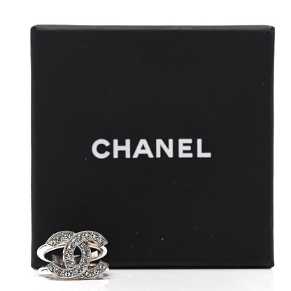 Chanel Crystal CC Ring 52 Silver 5 of 5