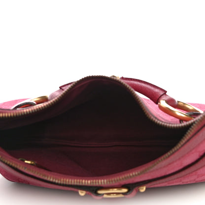 Gucci Monogram Horsebit Hobo Fuschia 4 of 12