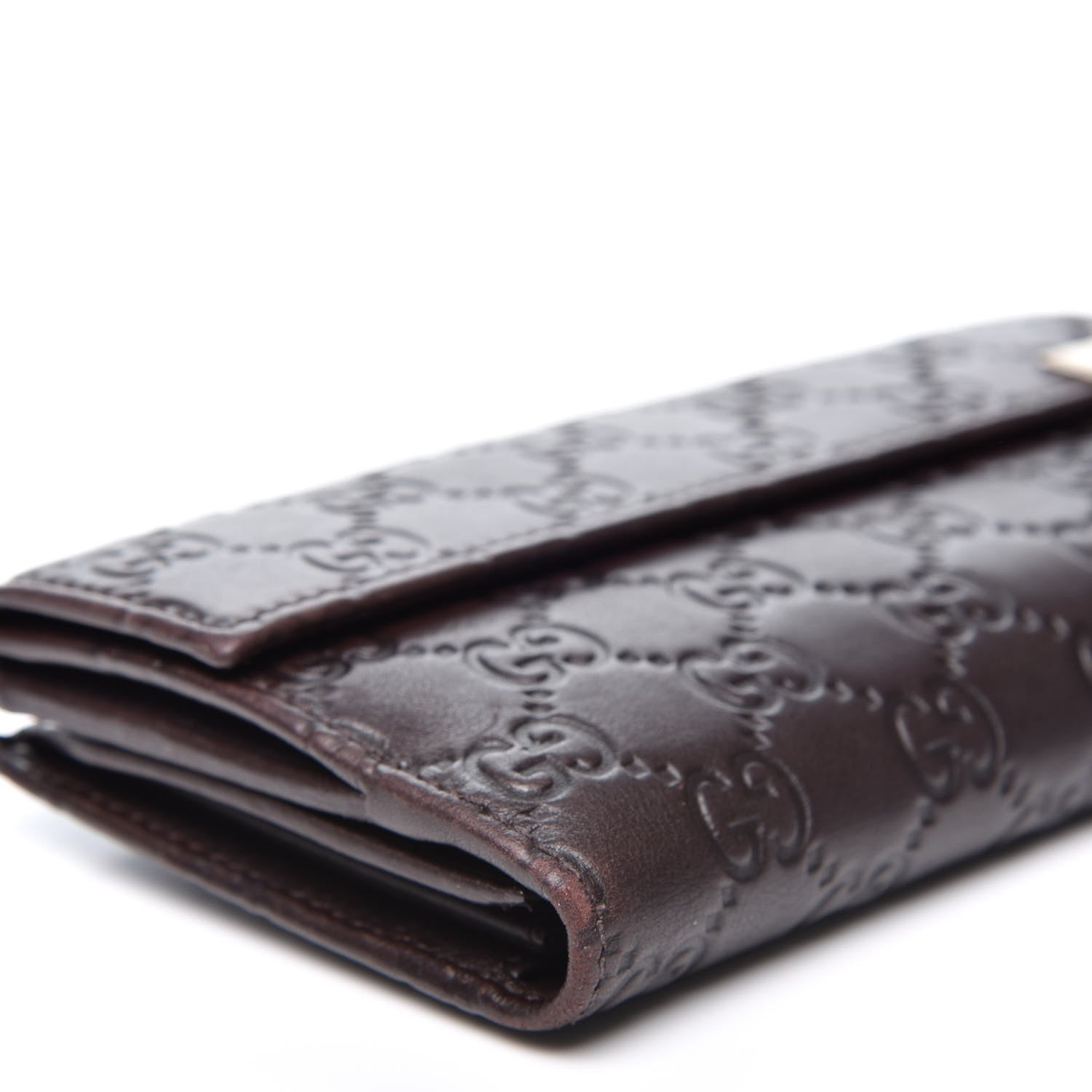 Gucci Guccissima Signature Dice Continental Wallet Chocolate 7 of 14