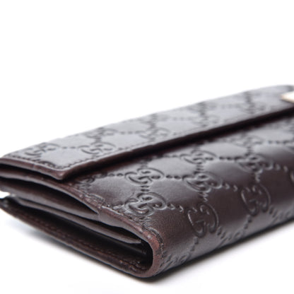 Gucci Guccissima Signature Dice Continental Wallet Chocolate 7 of 14