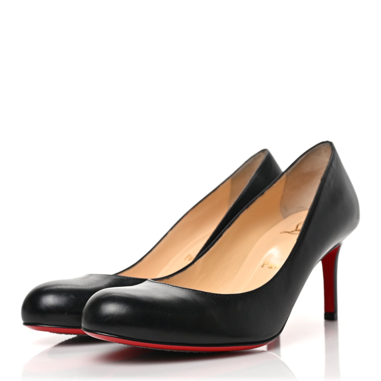 Shiny Nappa Simple 70 Pumps 37 Black