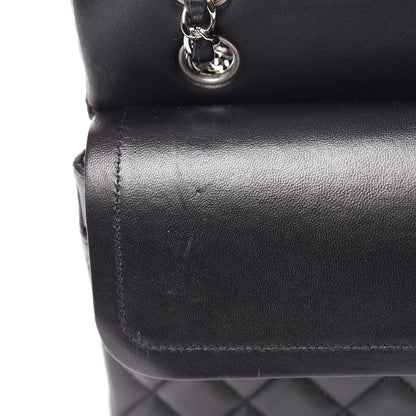 Chanel Lambskin Quilted Medium Double Flap Black 12 of 13