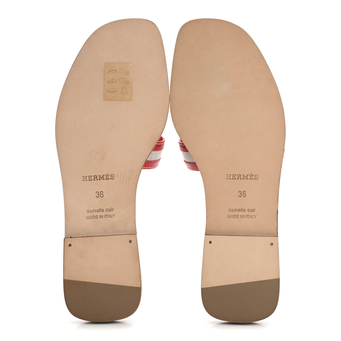 Canvas Calfskin Oran Sandals 36 Prunoir Rouge A Levre