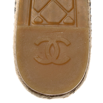 Chanel Mesh Grosgrain CC Espadrilles 41 Black White 8 of 9