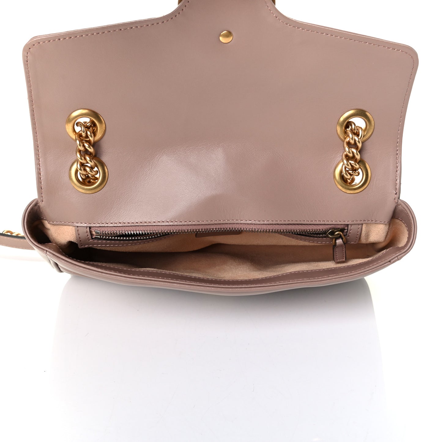 Calfskin Matelasse Small GG Marmont Shoulder Bag Porcelain Rose