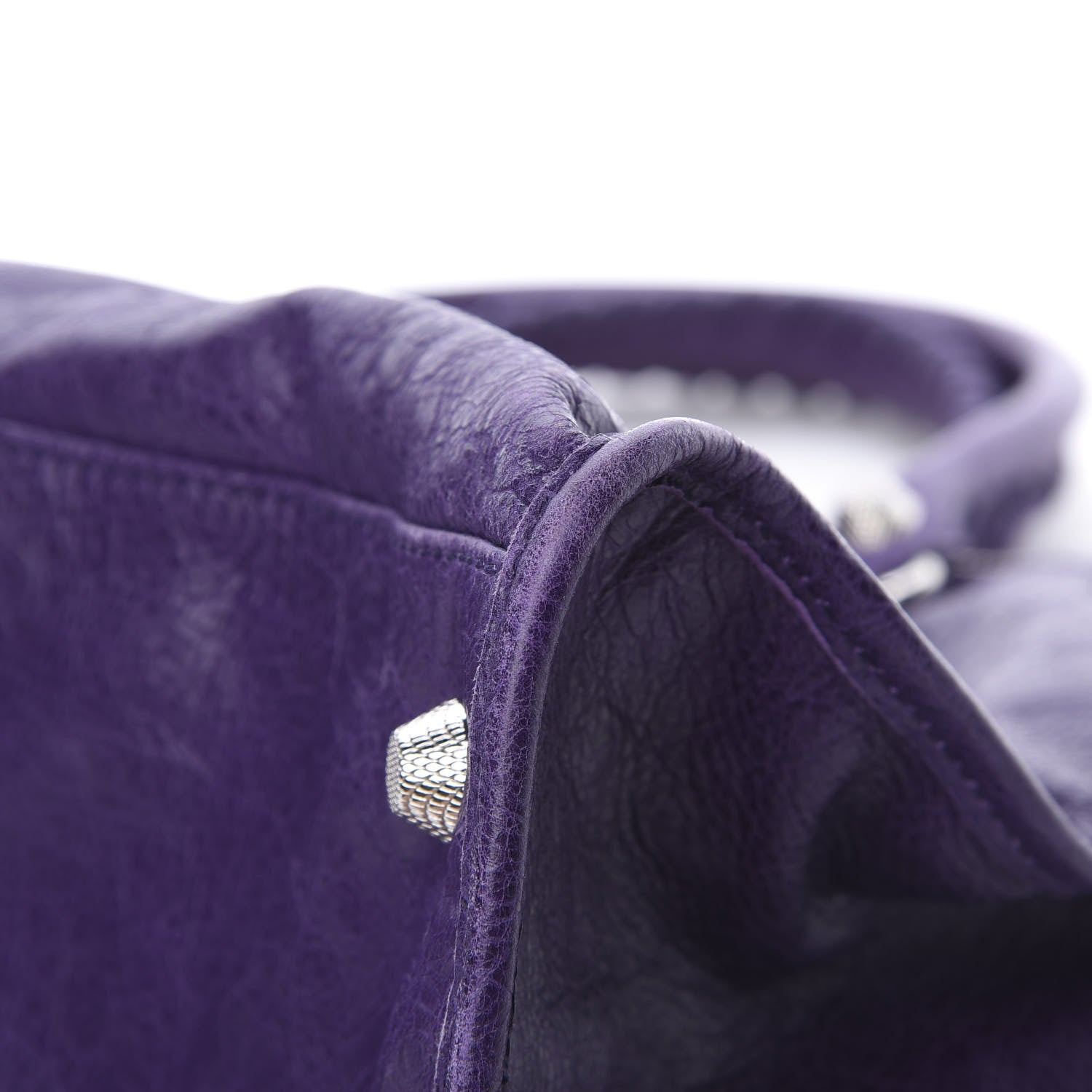 Balenciaga Agneau Giant 12 Silver Hardware Work Dark Violet 8 of 14