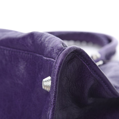 Balenciaga Agneau Giant 12 Silver Hardware Work Dark Violet 8 of 14