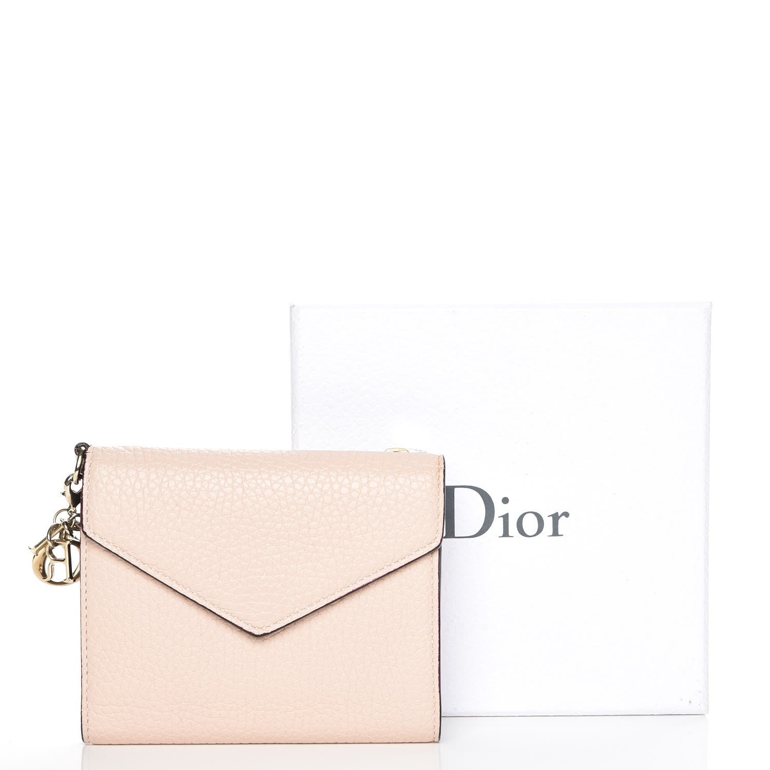 Christian Dior Bullcalf Diorissimo Medium Envelope Wallet Rose Poudre 9 of 9