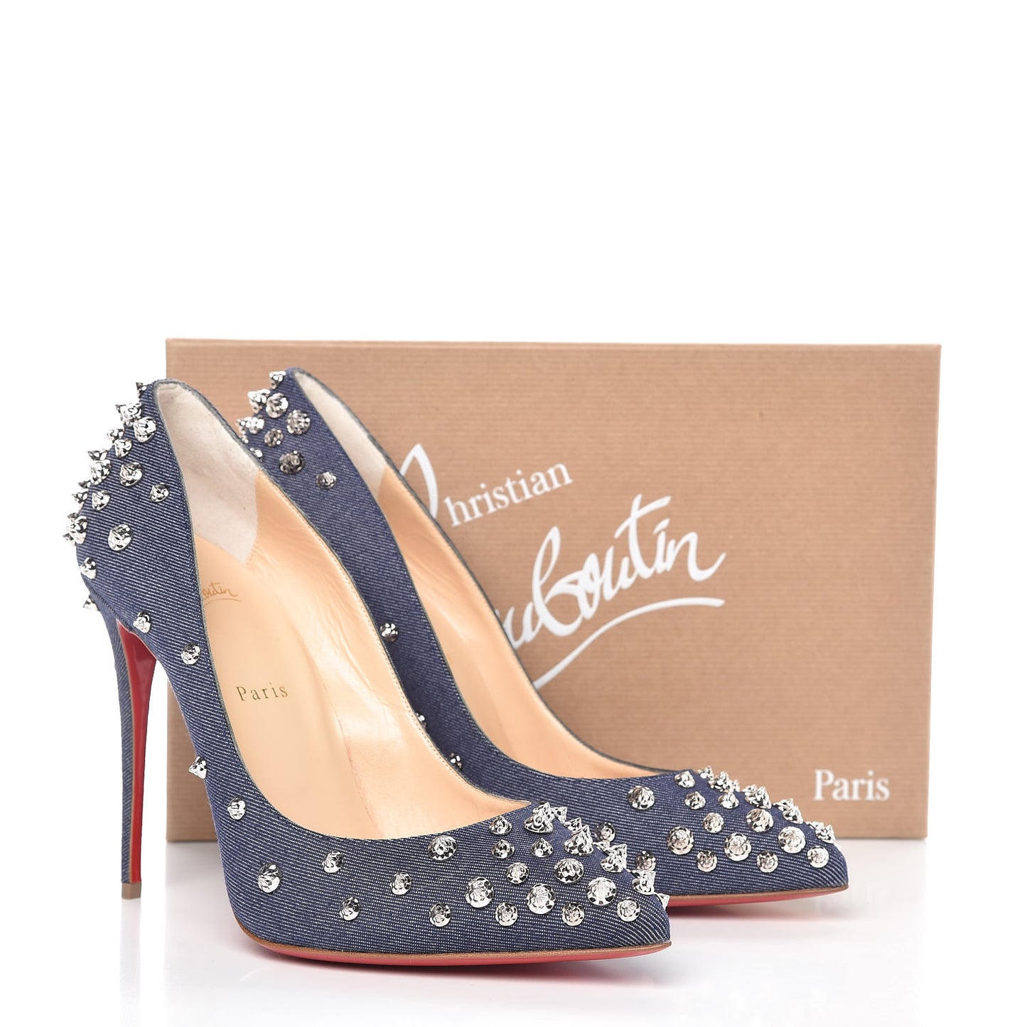 Denim Studded Aimantaclou 100 Pumps 41.5 Blue