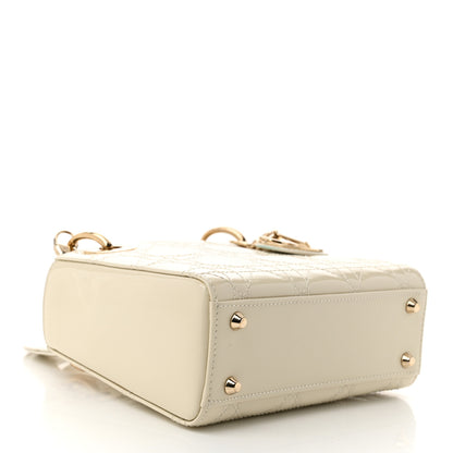Christian Dior Patent Cannage Mini Lady Dior Ivory 4 of 11