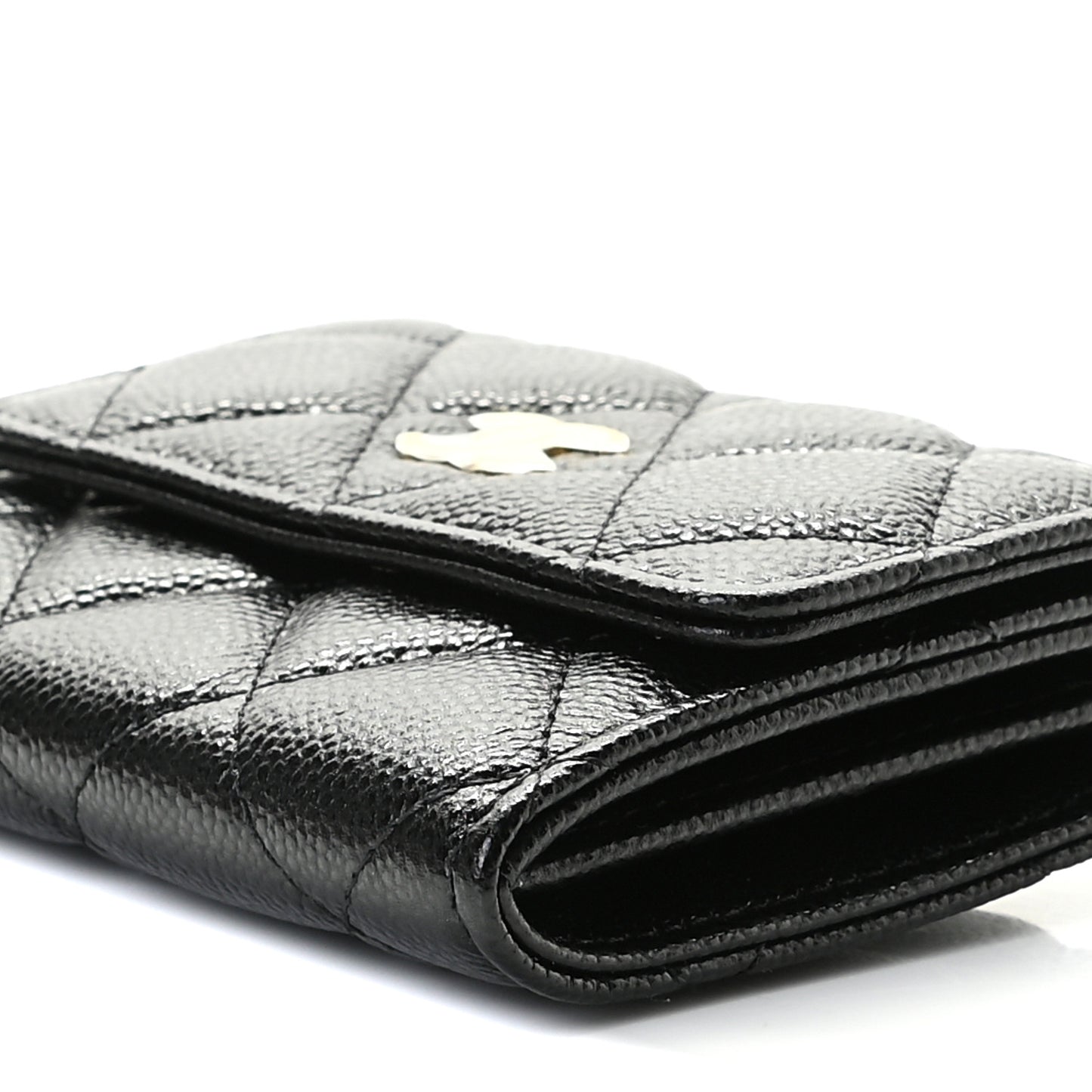 Caviar Quilted Miss Coco Clutch With Chain Black