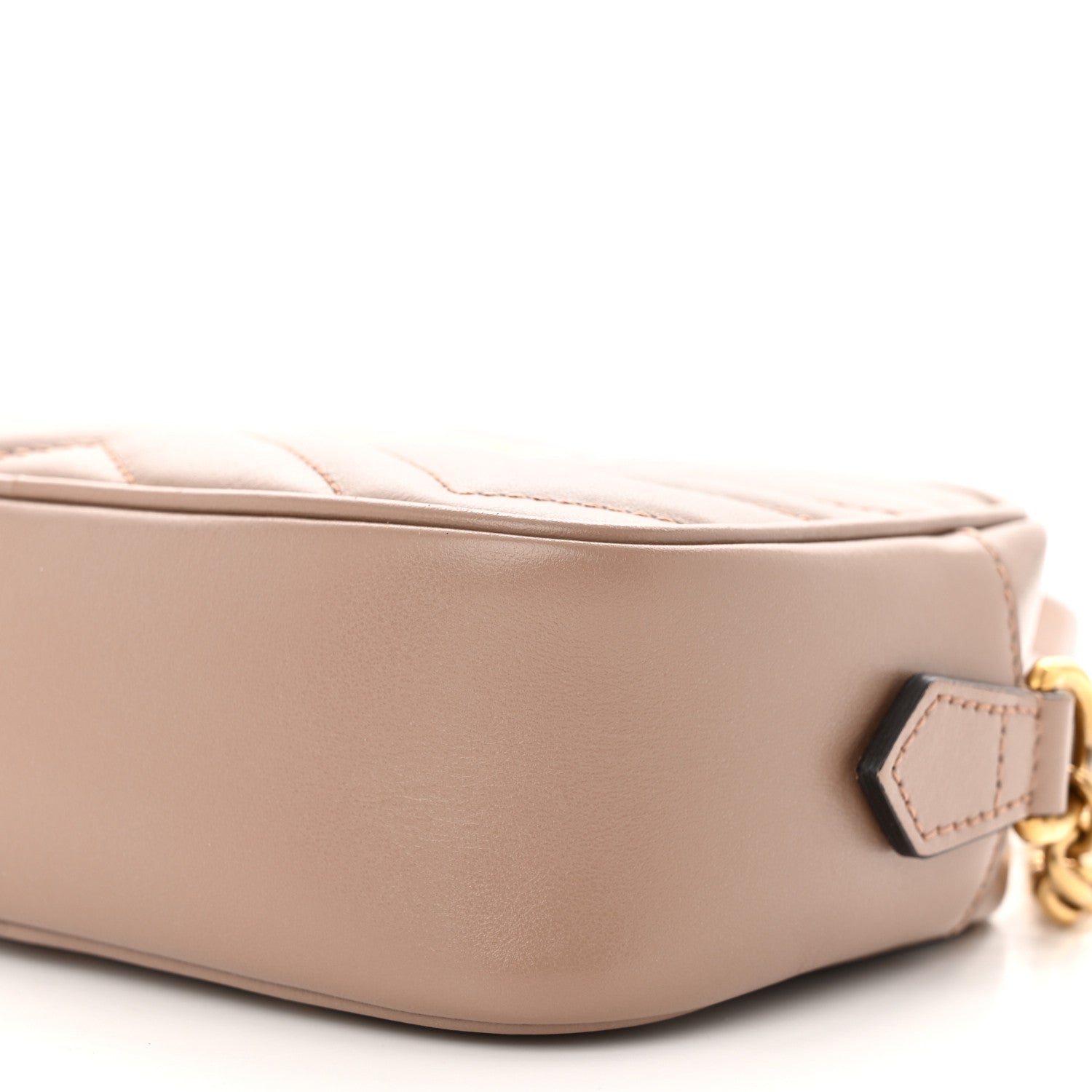 Gucci Calfskin Matelasse Mini GG Marmont Chain Shoulder Bag Porcelain Rose 10 of 12