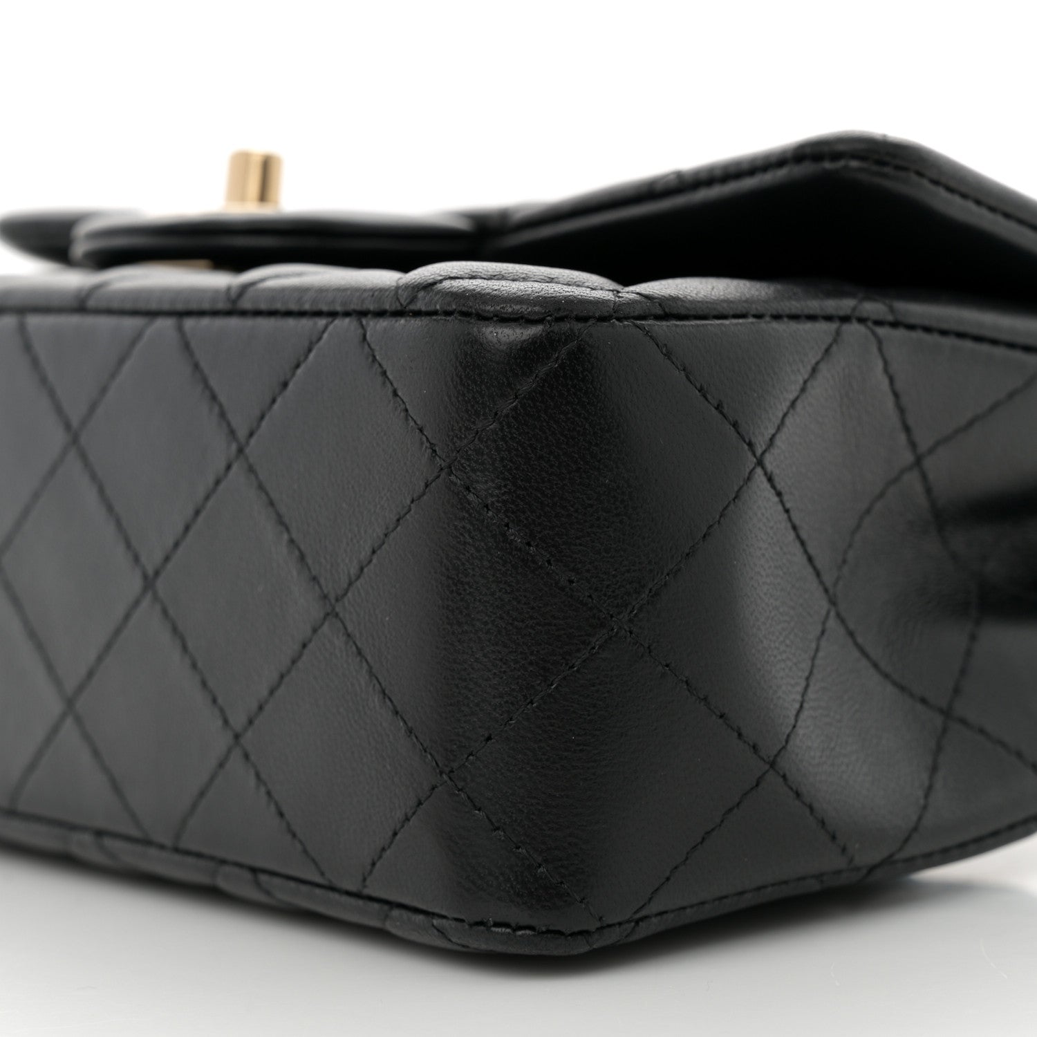 Chanel Lambskin Quilted Mini Rectangular Flap Black 10 of 11