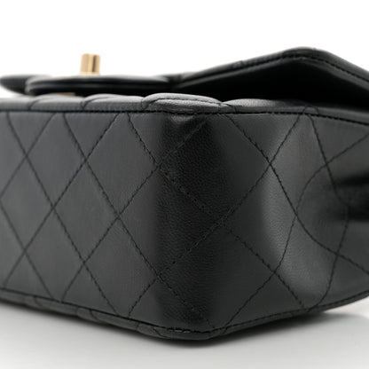 Chanel Lambskin Quilted Mini Rectangular Flap Black 10 of 11