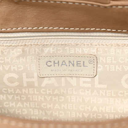 Chanel Lambskin Contrast Stitch Surpique Accordion Flap Beige 6 of 20