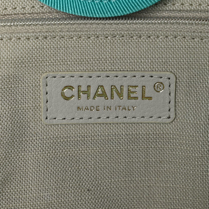 Chanel Mixed Fibers Medium Deauville Tote Turquoise 8 of 12
