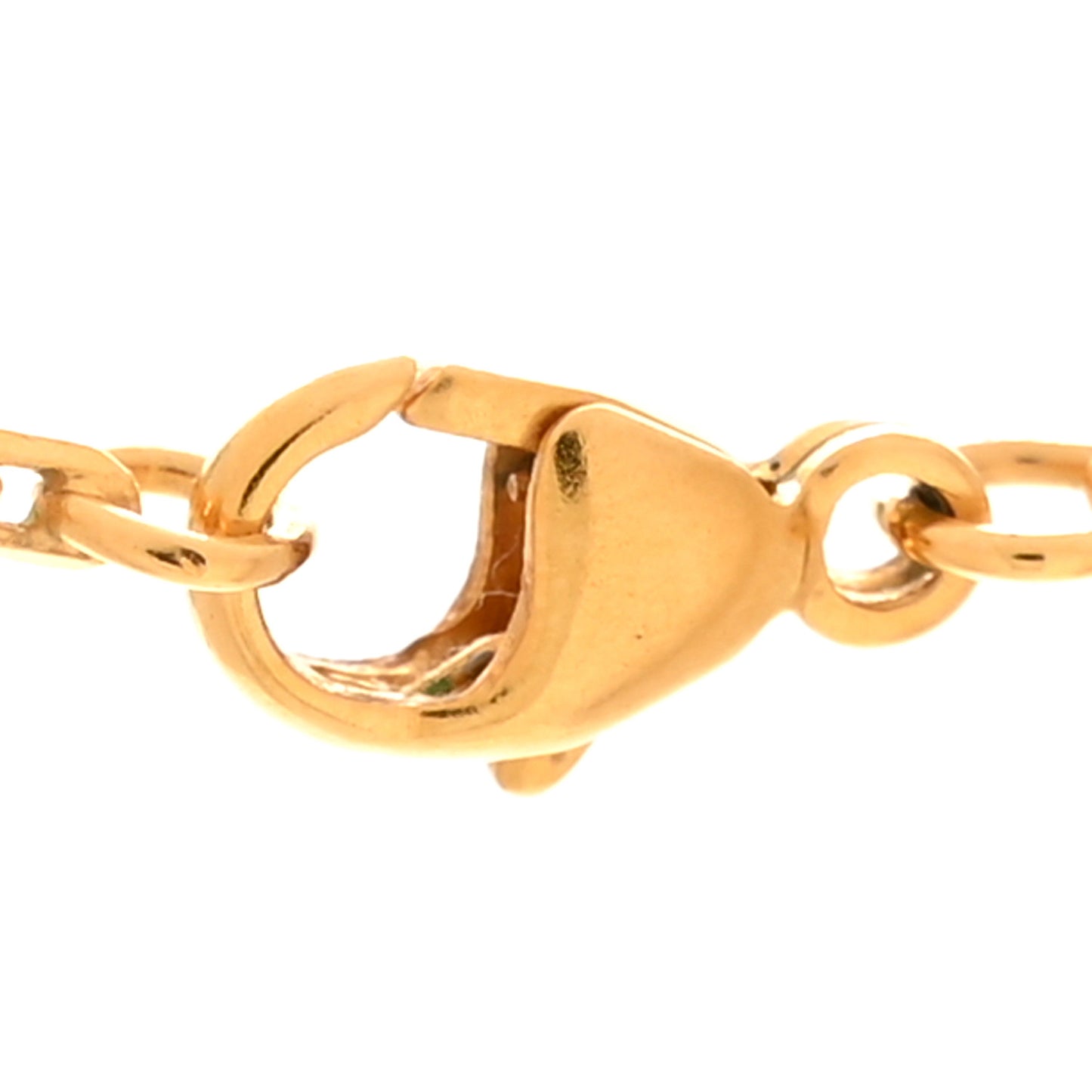 Lacquered Gold Mini Pop H Pendant Necklace Marron Glace
