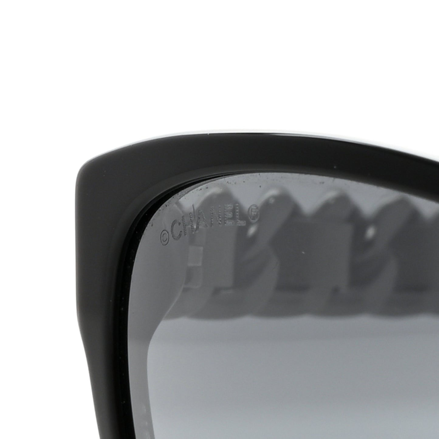 Cat Eye Chain Polarized Sunglasses 5215-Q Black