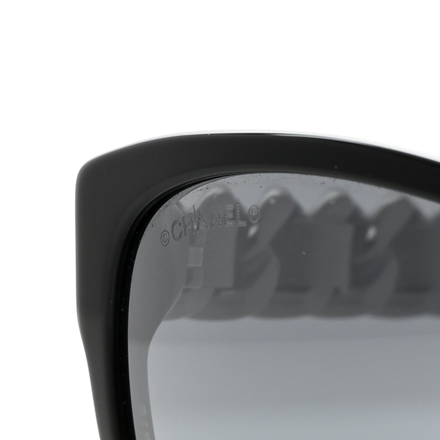 Chanel Cat Eye Chain Polarized Sunglasses 5215-Q Black 8 of 13