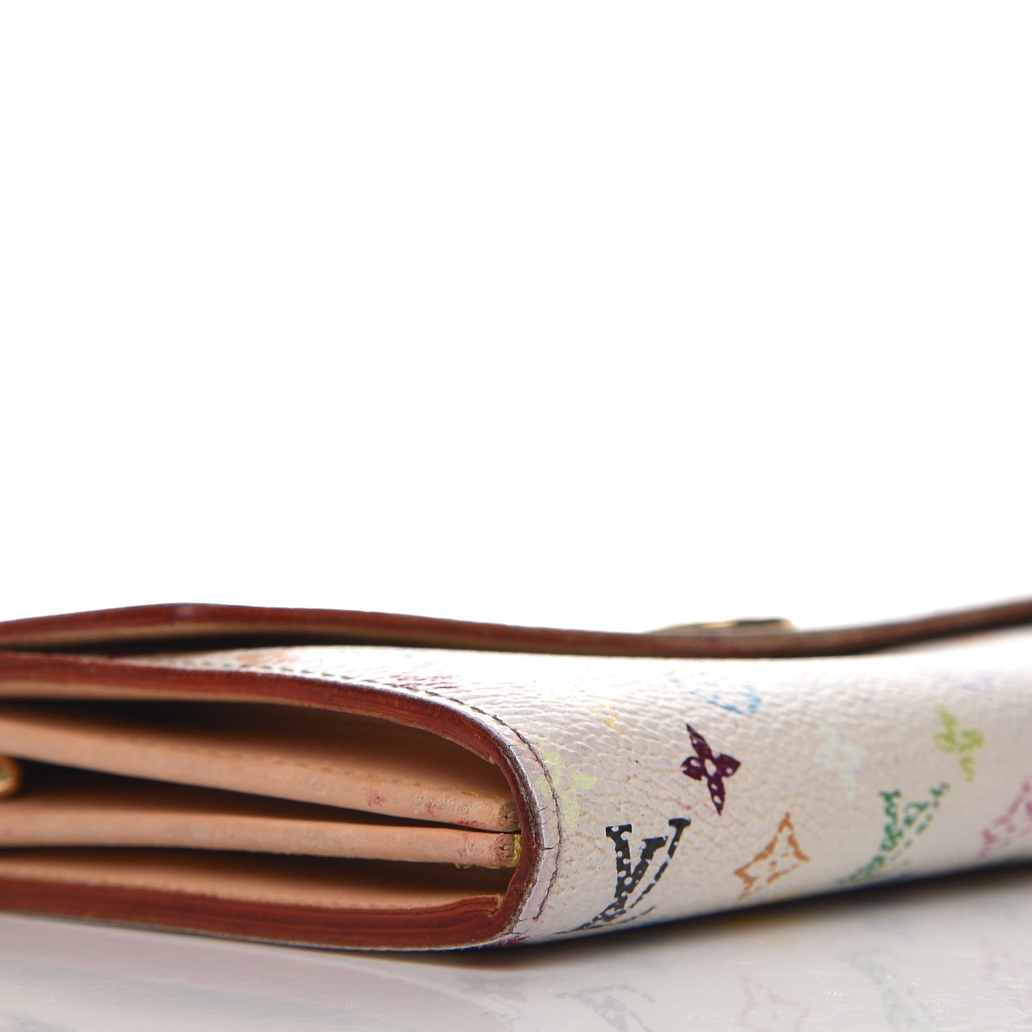 Monogram Multicolor Sarah Wallet White