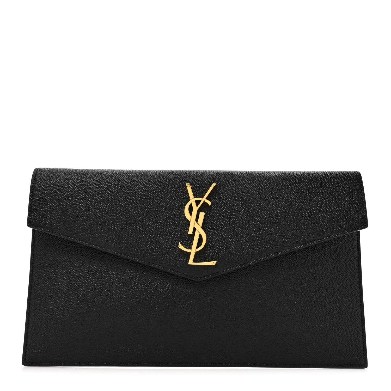 Saint Laurent Grain De Poudre Uptown Pouch Black 1 of 8