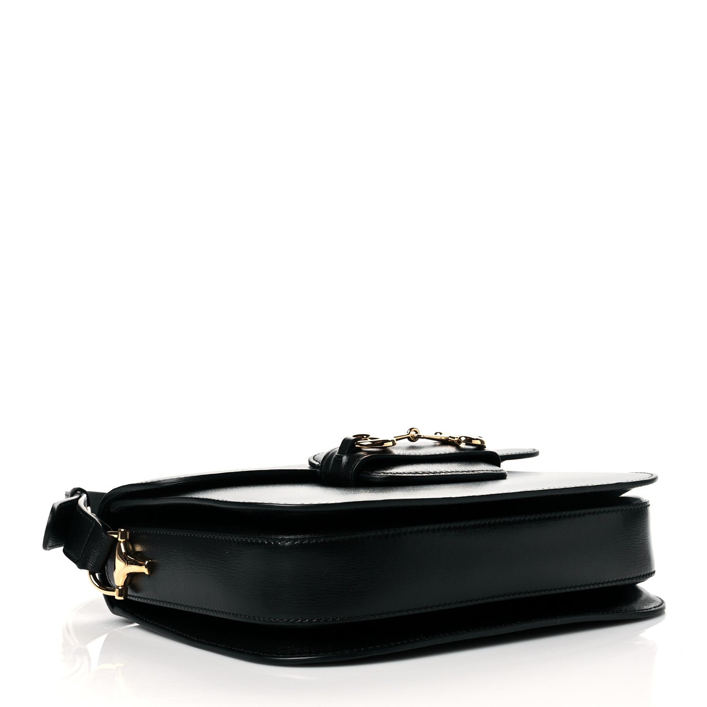 Azalea Calfskin Horsebit 1955 Shoulder Bag Black